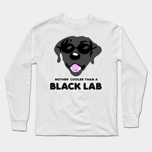 Black Lab Black Labrador Retrievers Pattern in GREEN Long Sleeve T-Shirt